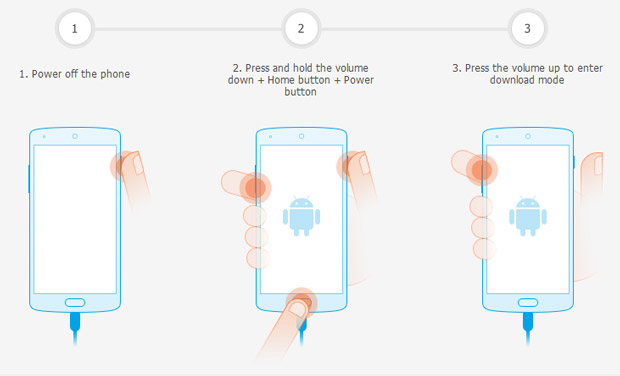 Sijine Android menyang Download Mode