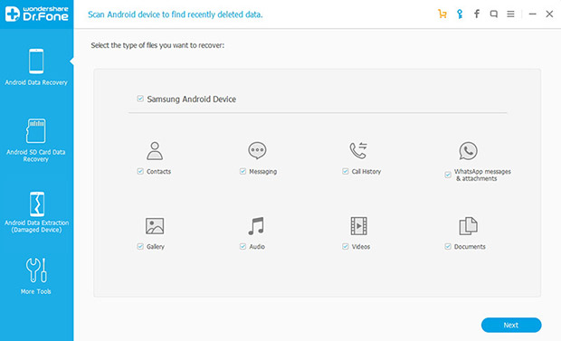 Select file types