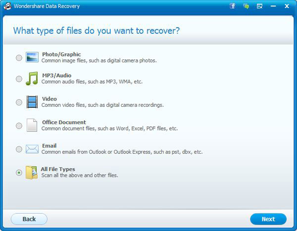 Select file types